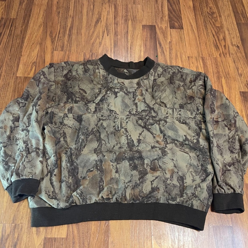 Natural Gear Camo Pullover Mens XL Hunting Camouflage Laminated Quilted Jacket